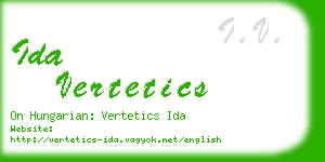 ida vertetics business card